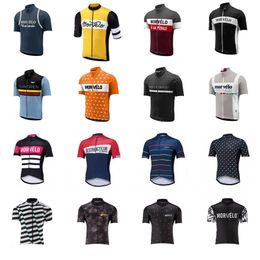 Morvelo Pro team Men's Breathable Cycling Short Sleeves jersey Road Racing Shirts Riding Bicycle Tops Outdoor Sports Maillot S21042344