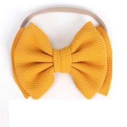 2021 new 16 Colors Cute Big Bow Hairband Baby Girls Toddler Kids Elastic Headband Knotted Nylon Turban Head Wraps Bow-knot Hair Accessories