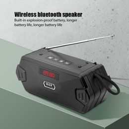 Portable Speakers 2022 Wireless Bluetooth Speaker Digital Display 5.1 Card U Disc Antenna Radio Home Outdoor Small Belt