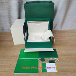 New Style Top Quality President Watches Boxes High-Grade Green Watch Original Box Papers Card Big Certificate Handbag 0.8KG For 126610 126710 124300 Wristwatches