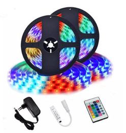 LED Strip Light 12V Waterproof RGB lights strips color changing 16.4ft 5M lighting for room Flexible Ribbon fita with remote