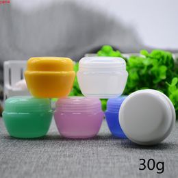 (50pcs/lot)30g PP Hand cream Jar Empty cosmetics container,multicolor small round plastic box,hand Jargoods