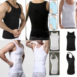 Men's Body Shapers 2021 Solid Tank Tops Men Slimming Tummy Shaper Vest Underwear Shapewear Belly Waist Girdle