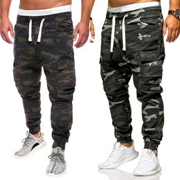 Joggers Men Cargo Pants Streetwear Men'S Fashion Loose And Handsome Pocket Jeans Harem Pants Tooling Camouflage Pants X0621