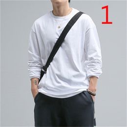 Loose tide brand solid Colour bottoming shirt long-sleeved T-shirt 210420