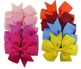 2021 Candy Cute Design Grosgrain Ribbon Hair Bows Hair Pin for Kids Girls Children Baby Barrettes Party Birthday Gift Hair Accessories