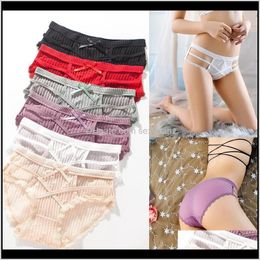 Apparel Drop Delivery 2021 3Pcs Lace Seamless Cotton Breathable Panties Briefs Female Girl Underwear Sexy Lingerie Womens Intimates Jbldn