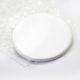 9cm Round Sublimation Blank Ceramic Coasters Cup Mat Pads White Heat Transfer Printing Cork Coaster For Sales Sandstone 3.54"