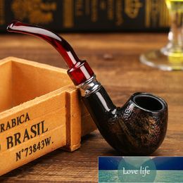 Fashion Snake Scale Resin Pipes Chimney Double Philtre Wood Smoking Pipe Herb Tobacco Pipe Cigar Narguile Grinder Smoke Factory price expert design Quality Latest