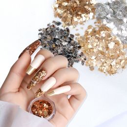 1Pc 3D Abalone Shell Nail Art Glitter Irregular Sequins Marble Mica Slice Gradient Pearl Shinny Manicure Paillette Flakes
