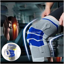 Elbow Sports Pads Knee Support Sile Spring Protector Brace Basketball Running Pad Dance Kneepad Tactical Kneecap 8Cm4S Ge467