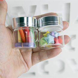 20ml Glass Bottles with Silver Aluminum Cap Wedding Gift Jars Party Decoration 24pcs good qty