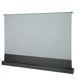 16:9 8K Ambient Light Rejecting CLR ALR Electric Floor Rising Projection Screen For UST Laser Projector