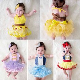 Summer Infant Baby Girls Princess Party Tutu Dress Snow Baby Birthday Photo Costumes Fashion Baby Clothing Princess Queen Dress G1129