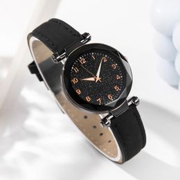 Wristwatches Colour Alloy Case Simple Digital Ladies Watch Frosted Belt