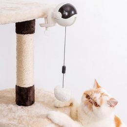 spielzeuglift Rabatt Katze Spielzeug Elektrische lustige Spielzeug Automatische Schaukel Hubing Pet Übung Interaktives Kugelzubehör ohne Batterien