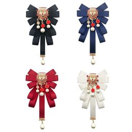 Pins, Brooches Baroque Bowknot Bow Tie Cravat Bowtie Ribbon Ties Brooch Pins Women Jewelry Gift F3MD