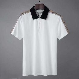 2021ss Summer Brand Clothes Luxury Designer Polo Shirts Men Casual Polo Fashion Snake Bee Print Embroidery T Shirt High Street Mens Polos M-3XL