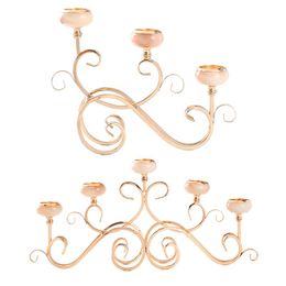 Candle Holders Metal Candlestick Gold Plating Iron Arts Modern Decorative Taper Candles Webbing Tabletop Centrepiece
