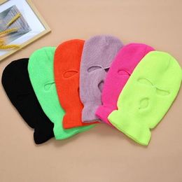 Christmas Hats full face three holes Balaclava knit cap Army Tactical CS winter ski bike hat scarf mask warm