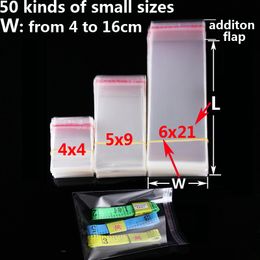 Clear Self Adhesive Seal Cello Cellophane Bags Jewelry Gift Packaging Bag Pouch Sealing Small Plastic Poly OPP Baggie