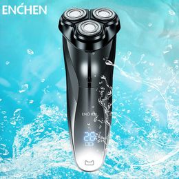 Enchen 3D Men Electric Shaver Razor BlackStone3 IPX7 Waterproof Wet & Dry Dual Use LCD 3D Smart Control Shaving Beard Machine P0824
