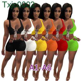 Women Two Piece Set Designer Tracksuits Slim Sexy Shorts Dress Summer Casual Suits Crop Top Sleeveless Skirts 3 Styles Available