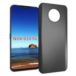 For Nokia G50 Case,BLACK matte Soft TPU Slim non-slip Full-Body Protective Phone shockproof Case Cover for Nokia G300 5G