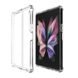 shockproof antifall tpu transparent clear smart phone protective full cover for samsung galaxy z fold 3 2 fold4 5g