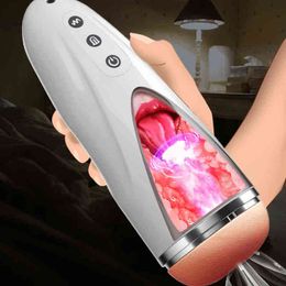 Nxy Sex Masturbators Men Machines Toys for Erotic Masturbator Cup Realistic Tip of Tongue and Mouth Vagina Blowjob Stroker Vibrating 1208