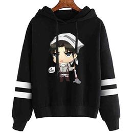 Cute Mens Hoodies Attack on Titan Men Women Pullovers Hoodies Sweatshirts 90s Anime Hoody Streetwear Tops H1227