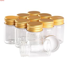 24 pieces 20ml 30*50mm Glass Bottles with Golden Aluminum Caps Small Jars Vials for Wedding Crafts Giftgoods