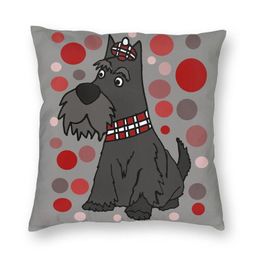 Cushion/Decorative Pillow Scottish Terrier Scottie Dog Art Cushion Covers Sofa Home Decorative Square Throw Cover 40x40 Office Coussin Chais