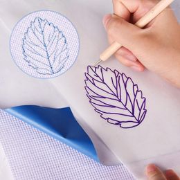 Gift Wrap 10pcs Embroidery Transfer Paper With Iron Pen Kit For Handmade Craft-Carbon Water-Soluble Tracing DIY Sewing Tools