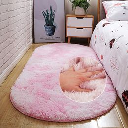 Bubble Kiss Oval Fluffy Carpet For Living Room Shaggy Bedroom Decor Mats Bed Decoration Store Hotel Area Rugs Home Floor Door Mat