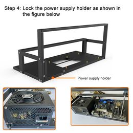 6/8 GPU Mining Frame Case Rack Motherboard Bracket Open Minings Rig Shelves ETH/ETC/ZEC Ether Accessories Tools