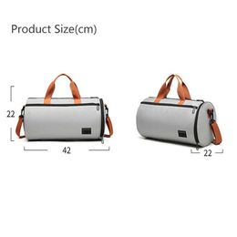 Unisex Dry Wet Depart Gym Bag,Yoga Fitness Shoulder Bag,Ultralight Travel Shoes Bag,The Large Capacity Bag With Shoe Compartment Y0721