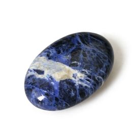 Azul e branco Palma de pedra listrada Cristal Cura Reiki Polido Chakra Espécime