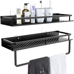 Bathroom shelves Aluminum Bathroom shelf Organizer Wall Mounted Shampoo Spices Shower Storage Rack Holder Bathroom Accessories 210331