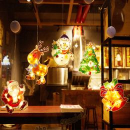 Suction Cup Window Hanging Lights Large Christmas Decorative Atmosphere Scene Decor Festive Lights Window Showcase LED Sucker Lamp VT1778