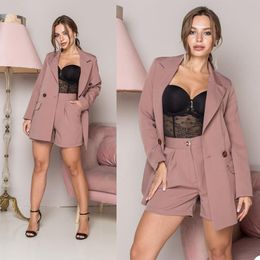 Fashion Summer Short Women Blazer Suit Mother of the Bride Suits Slim Fit Outfits Evening Party Wedding Wear 2 Pieces