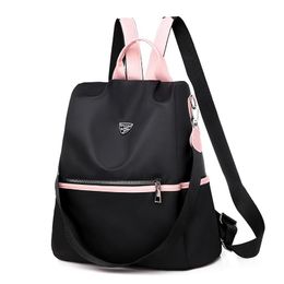 Backpack Women's 2021 Style Oxford Cloth Korean-style Fashion Versatile Canvas School Bag Shoulder Anti-Theft Dual P Bags