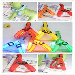 Pet Dog Harness Collars Luminous Led Usb Rechargeable Lighting For Dogs Cat Harnesses Rechargeable Glowing Night Safety 20220112 Q2
