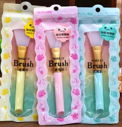 DHL Makeup Brushes Professional Silicone Facial Face Mask Mud Mixing Skin Care Beauty Tools 3 Colours