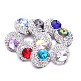 Wholesale Snap Button Charms Jewelry findings Crystal beads Rhinestone 18mm Metal Snaps Buttons DIY Bracelet jewellery