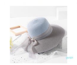 Caps Hats, Scarves & Gloves Fashion Aessories Women Sun Hats Hand Made Female Bow-Knot Wide Brim Beach Hat Casual Summer