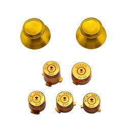 8 Colors Metal 3D Analog Joystick Stick Cap Thumbstick Thumbsticks + ABXY Bullet Buttons For Xbox one Controller Aluminum Button High Quality FAST SHIP