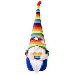 Party Supplies Rainbow Gnome Colorful Plush Gay Lesbian Doll Scandinavian Tomte Nisse Farmhouse Home Kitchen Decor LGBT Gift XBJK2110