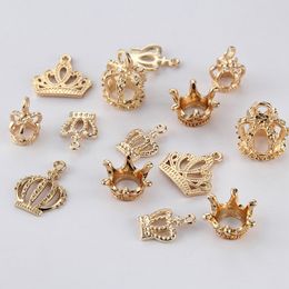 Cute Crown Shape Diy Jewelry Accessories Diy Charms for Necklace Bracelet Hair Accessory Wholesale Price 6 Styles