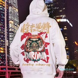 Designer-Mens Hiphop Hoodies with Dharma Pattern Fashion Boys Streetwear Pullovers 2021autumn Hooded Sweatshirts for Wholesale Asian Size